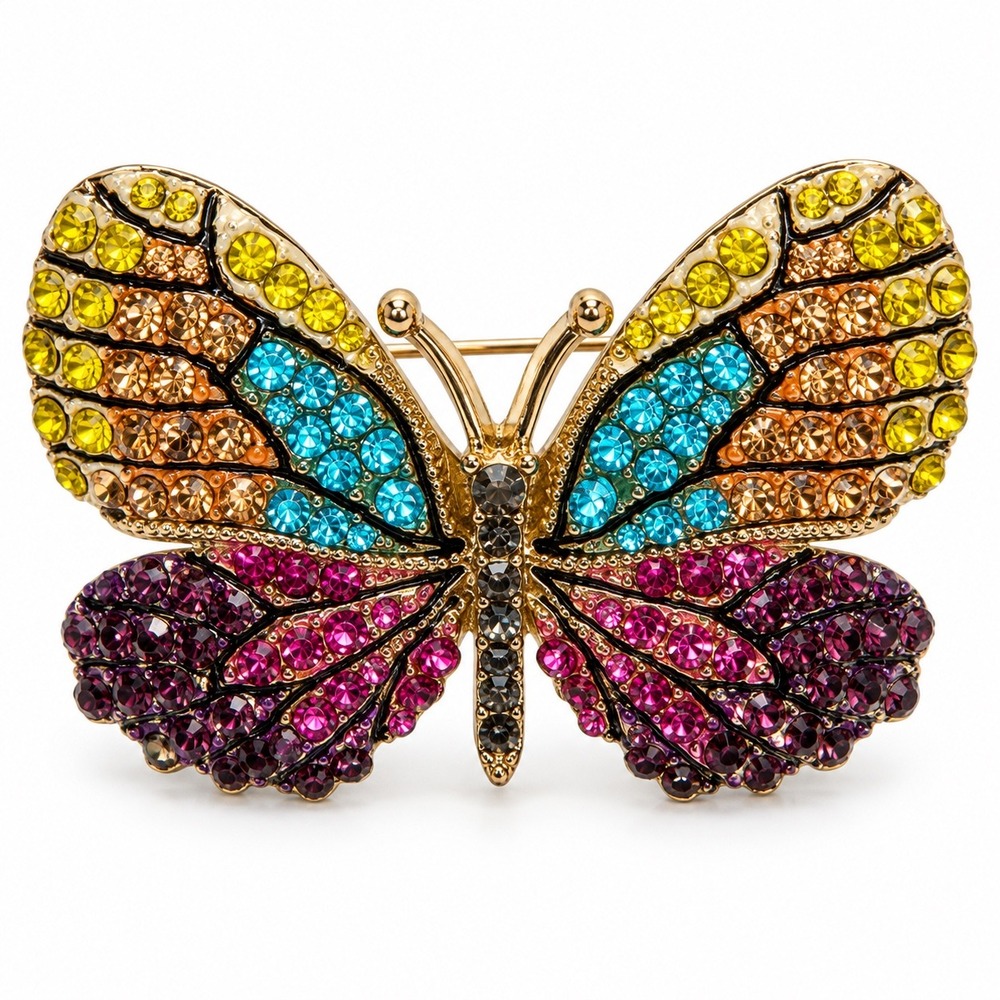 Napier Multicolor Butterfly Brooch
